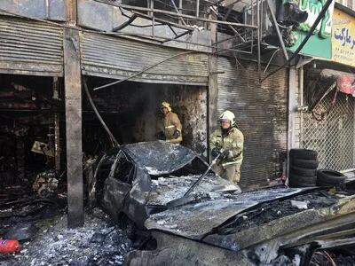  یک فوتی در آتش سوزی مغازه مکانیکی