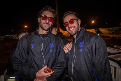  عکس؛ سفر بازیکنان بارسلونا به مادرید با عینک‌های ویژه