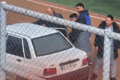  حمل مصدوم با پراید در لیگ دسته سه