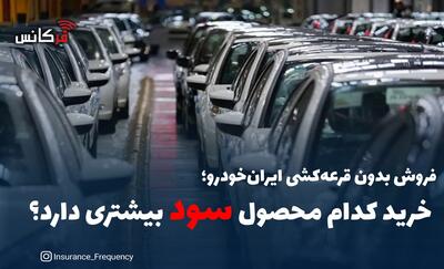  فروش بدون قرعه‌کشی ایران‌خودرو؛ خرید کدام محصول سود بیشتری دارد؟