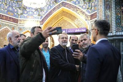  علی لاریجانی به زیارت حرم رضوی مشرف شد