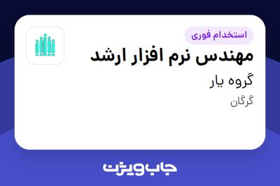  استخدام مهندس نرم افزار ارشد - آقا در گروه یار