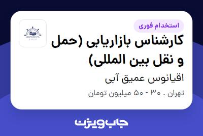  استخدام کارشناس بازاریابی (حمل و نقل بین المللی) در اقیانوس عمیق آبی