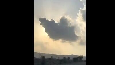  فیلم استثنایی از نقشه ایران در بین ابرها در آسمان هرمزگان
