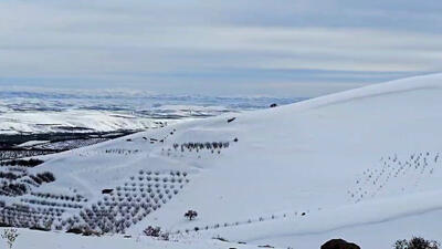  نمای برفی منطقه ینگجه مراغه / دامنه سهند