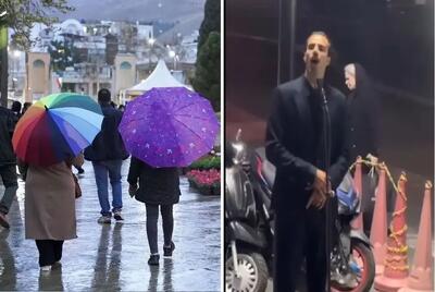  آواز خیابانی؛ من کجا و باران کجا نه از همایون از آقای خوش صدا کنار خیابابون