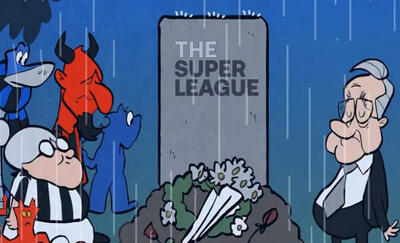  پایان رسمی پروژه سوپر لیگ اروپا با کنار کشیدن رئال مادرید / انیمیشن