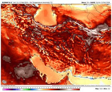  هوای ایران گرم می‌شود