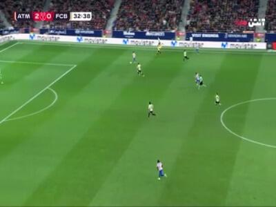  گل سوم اتلتیکومادرید به بارسلونا (لوکمن)