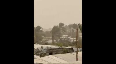  بحران جدید در غزه طوفان و گرد و غبار در اردوگاه آوارگان