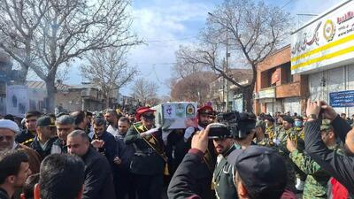  مراسم تشییع پیکر مطهر شهید سروان مرتضی کشاورز راد برگزار شد