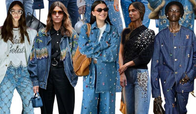  فکرش را هم نمی‌کردید جین‌های نگین‌دار تا این حد شیک و جذاب باشند! - چی بپوشم