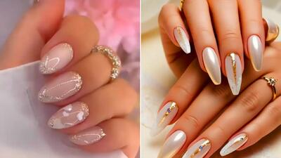  15 طراحی ناخن مجلسی برای خانم‌هایی که دوست دارند پر زرق و باشند - چی بپوشم