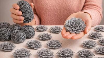  ساخت گل زیبا با سیم ظرفشویی: ایده ای خلاقانه و ساده
