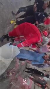  نجات کودک گیر کرده در لوله آب