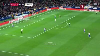 ویدیو: گل اول اتلتیکو مادرید به بارسلونا با گل به خودی گارسیا