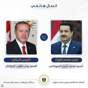  تاکید السودانی و اردوغان بر گفت‌وگو و خودداری از تنش در منطقه