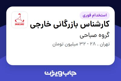  استخدام کارشناس بازرگانی خارجی - خانم در گروه صباحی