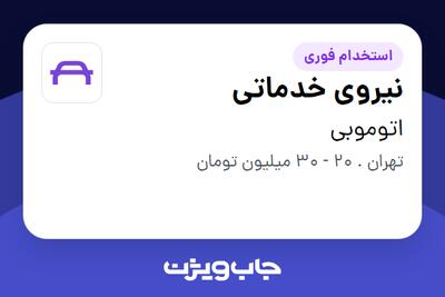  استخدام نیروی خدماتی در اتوموبی