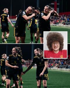  شوخی زنان منچستریونایتد با هوادار مو بلند باشگاه / عکس - پارس فوتبال