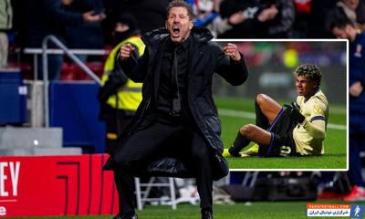  نشان دادن عدد سه از سوی سیمئونه سرمربی اتلتیکومادرید به لامین یامال