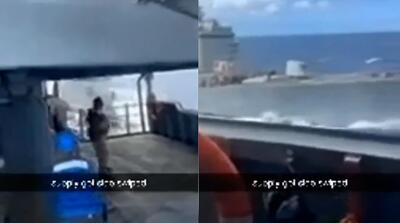  لحظه برخورد دو ناو آمریکایی با هم