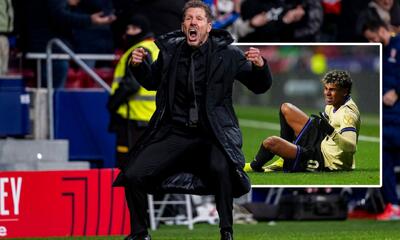  ژست جنجالی سیمئونه رو به یامال؛ تمسخر آشکار ستاره ۱۸ ساله بارسا / عکس