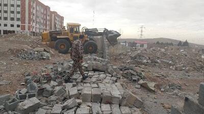  اجرای حکم قضایی قلع و قمع و آزادسازی اراضی دولتی در شهرستان آبیک