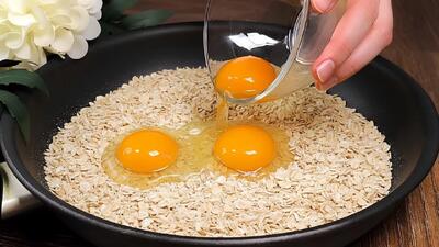  با جو دوسر و تخم مرغ یه غذای بمب درست کن که چربی هات رو میسوزونه