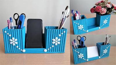  آموزش ساخت یک جامدادی آسان تنها با کاغذ