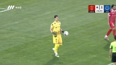  سیو تماشایی پیام نیازمند مقابل ضربه شهرآبادی + ویدئو