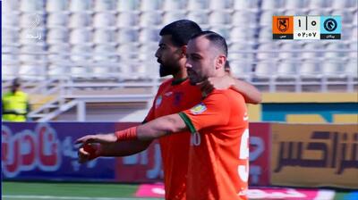  گل اول مس رفسنجان به پیکان (رضا جبیره)