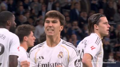  گل اول رئال مادرید به رئال سوسیداد (گونزالو گارسیا با پاس آرنولد)