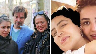  عکس دیدنی از دو خواهر پریا قاسم خانی و خواهر تازه متولد شده اش رومی در آغوش هم / فرزندان پیمان قاسم خانی بعد از دو ازدواج در یک قاب