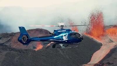  فوران آتشفشان پیتون دو لا فورنِز در جزیره رئونیون