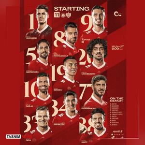  ترکیب پرسپولیس برای دیدار با گل‌گهر