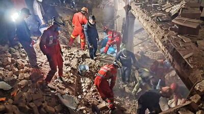  جار شدید در قم / یک ساختمان مسکونی کامل ویران شد