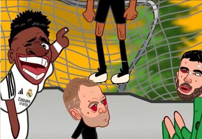  شکست سنگین بارسلونا مقابل اتلتیکو مادرید و خنده‌های وینیسیوس به روایت انیمیشن