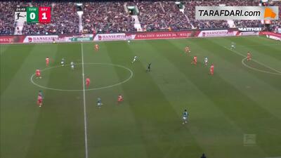  گل دوم و زیبای هری کین به وردربرمن (وردربرمن 0-2 بایرن مونیخ)