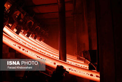  تولید فولاد ایران ۲.۳ درصد رشد کرد