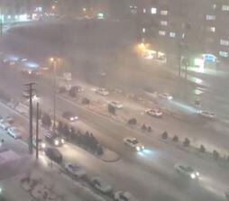  بوران برف و رعد و برق در شهر سهند آذربایجان شرقی