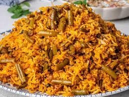  لوبیا پلو عطری و گیاهی با ماست طعم دار