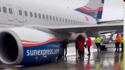   نجات معجزه‌آسا در فرودگاه آنتالیا؛ لحظاتی پیش از برخاستن