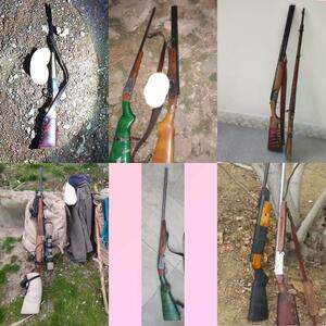  کشف ۱۳ قبضه اسلحه شکاری از متخلفین زیست محیطی در لرستان