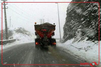  بارش برف در گردنه گدوک فیروزکوه