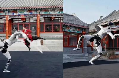  ببینید / شمشیر در دست ربات انسان‌نما؛ تلفیق سنت و فناوری در نمایش مهارت‌های رزمی