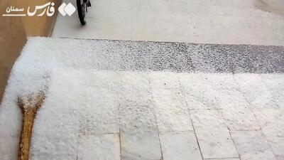  ببینید| بارش تگرگ در شاهرود