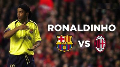 سوپرگل وحشتناک رونالدینیو در بازی بارسلونا و میلان