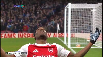  گل اول آرسنال به ویگان (مادوئکه با سوپرپاس ازه)