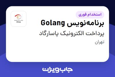  استخدام برنامه‌نویس Golang در پرداخت الکترونیک پاسارگاد